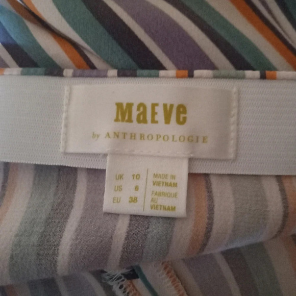 Anthropologie Maeve Freya Faux Button Front Full Hem Midi Skirt NWT Size 8 - Picture 7 of 8